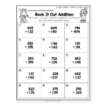 2nd Grade Math Worksheets 3 Digit Addition Without Regrouping Rock It