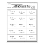 2nd Grade Math Worksheets Place Value Adding Tens And Ones Adding