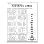 2nd Grade Math Worksheets Place Value Hundreds Tens Ones Hundreds