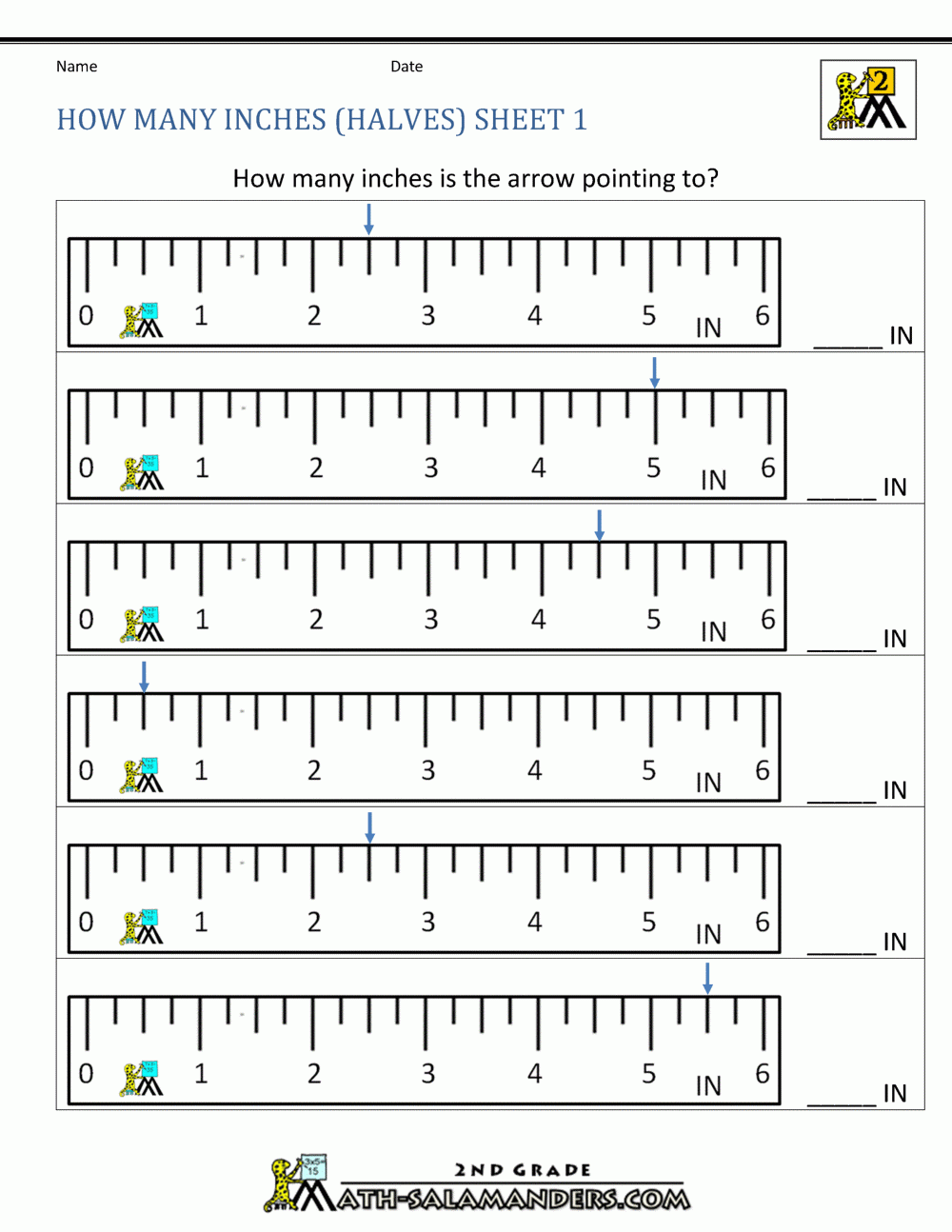2nd Grade Measurement Worksheets Grade 2 Math Worksheet Measurement