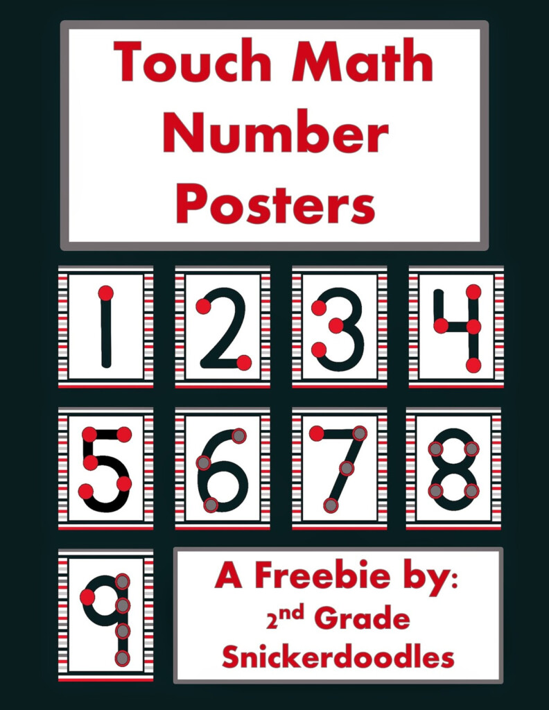 2nd Grade Snickerdoodles Touch Math Number Posters Freebie