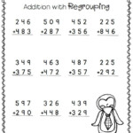 3 digit Addition With Regrouping 2nd Grade Math Worksheets FREE 2nd
