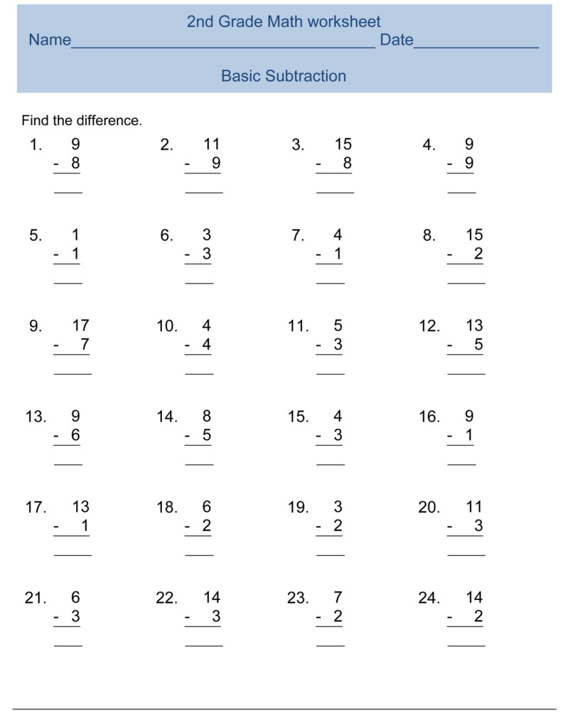 30 Free Printable Second Grade 2Nd Grade Math Worksheets Worksheets 
