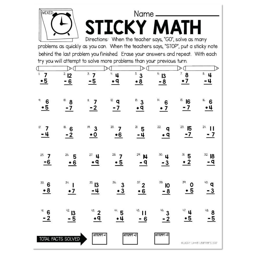 35 Fool Proof Ways To Master Math Fact Fluency Lucky Little Learners