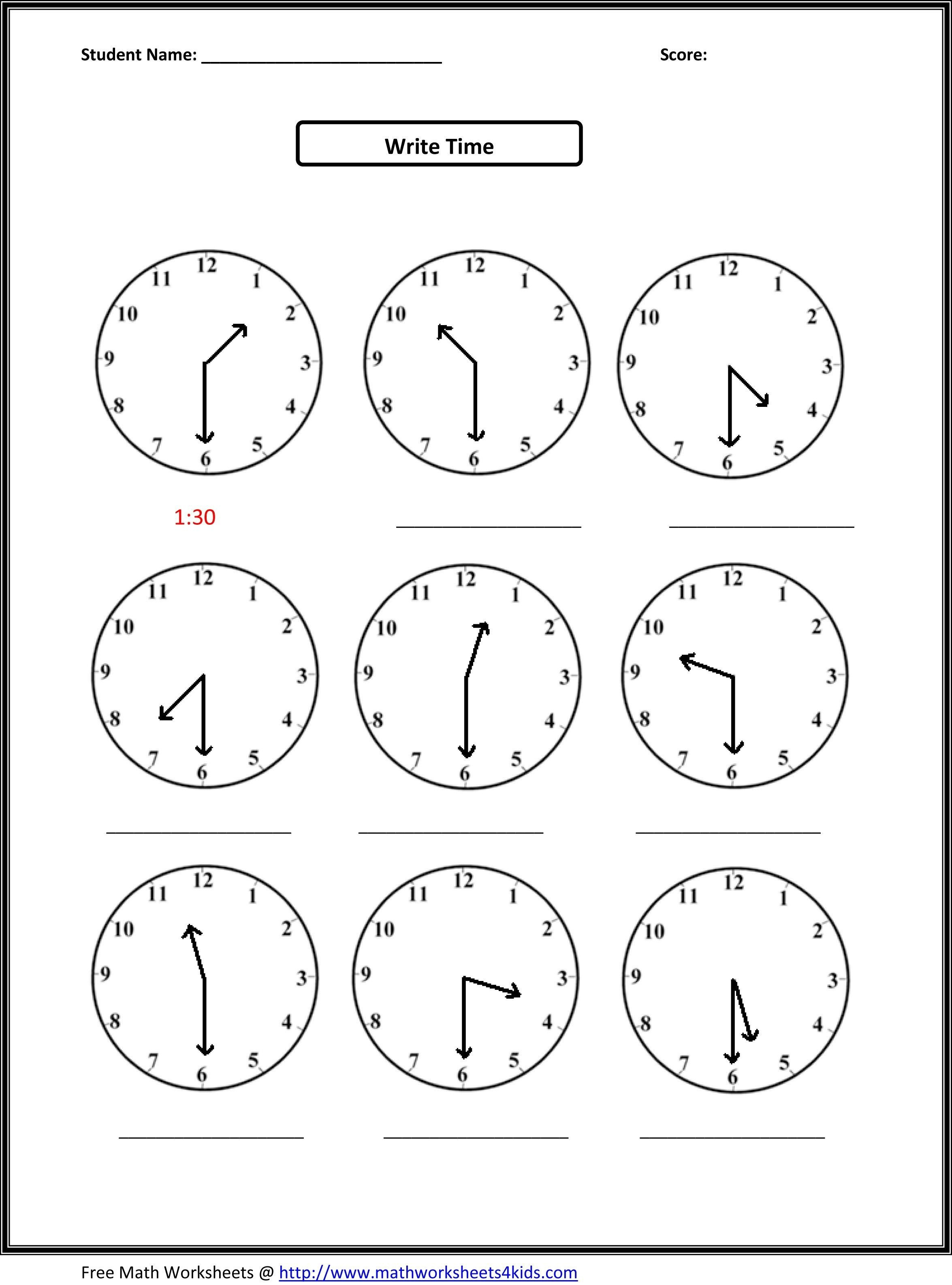 3rd Grade Time Worksheets