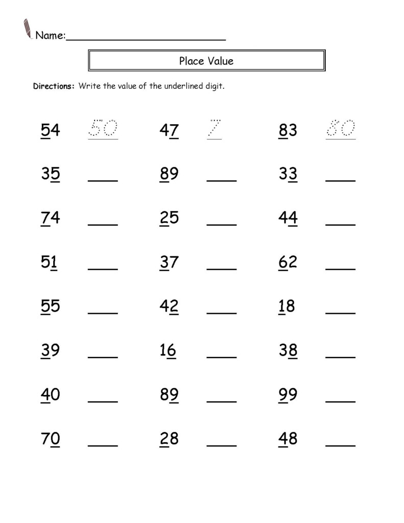 4 Free Math Worksheets Second Grade 2 Addition Add In Columns Missing 