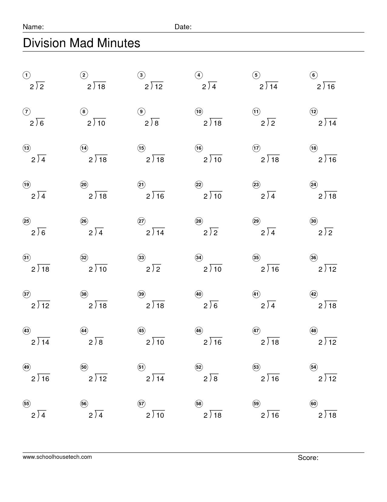 4th Grade Math Worksheets Multiplication And Division Times Tables 