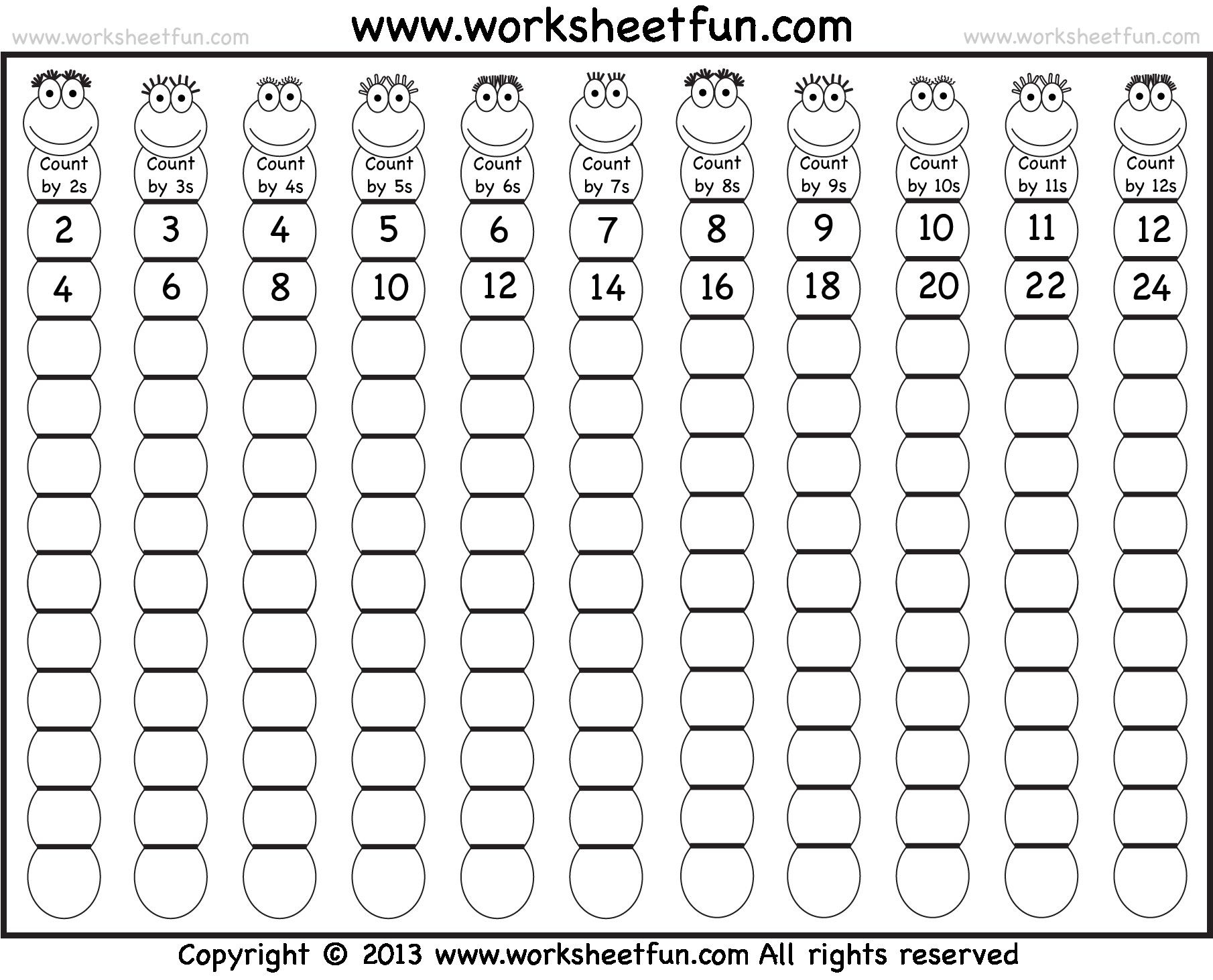 5 Free Math Worksheets Second Grade 2 Skip Counting Skip Counting By 20 