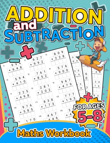 Addition And Substraction Maths Workbook For Ages 5 8 1st 2nd 