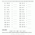 Addition Facts To 20 Sheet 1 In 2020 Math Facts Addition Addition