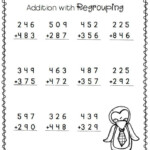 Addition With Regrouping 2nd Grade Math Worksheets FREE 2nd Grade