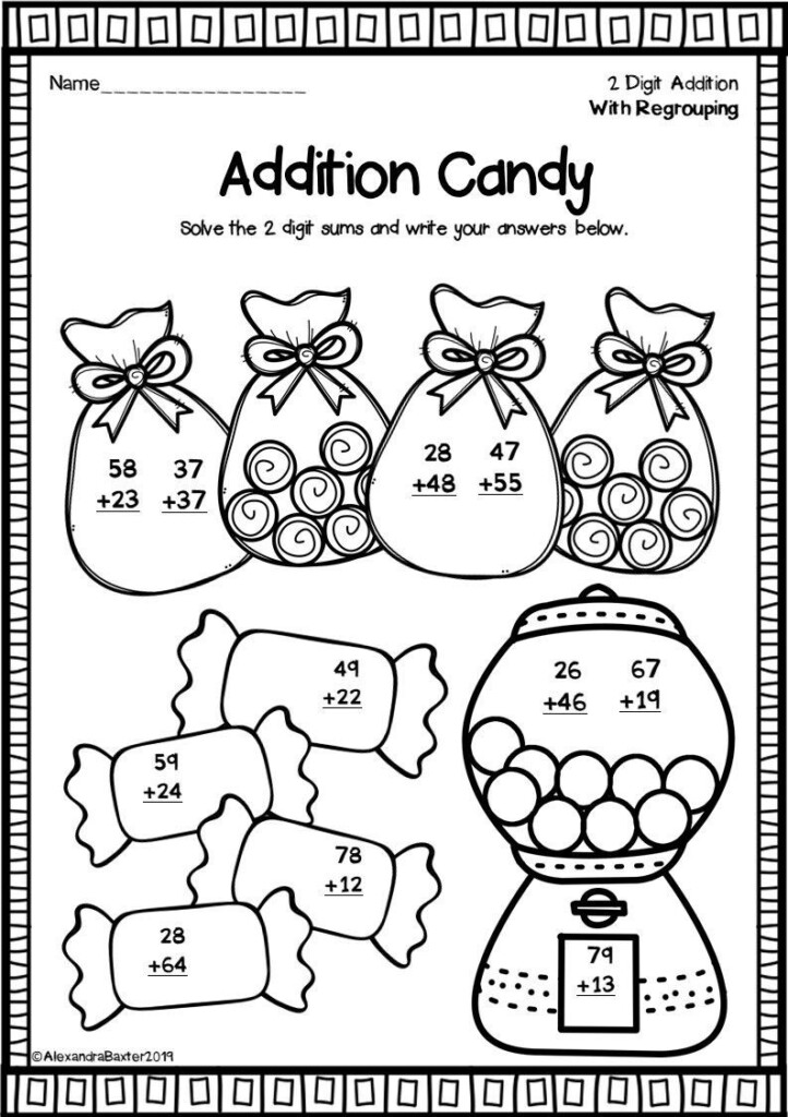 Addition With Regrouping Worksheets Fun Set Addition 2 Digit Addition 