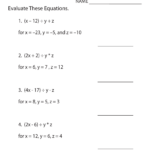 Algebra 5 Inequalities Worksheet Worksheets For Home Learning