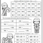 Christmas Math Worksheet Freebie For Second Grade comparing Numbers
