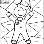 Christmas Worksheet Color By Number Math Worksheet For Kids