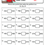 Comparing Numbers 2nd Grade Worksheet free BA9