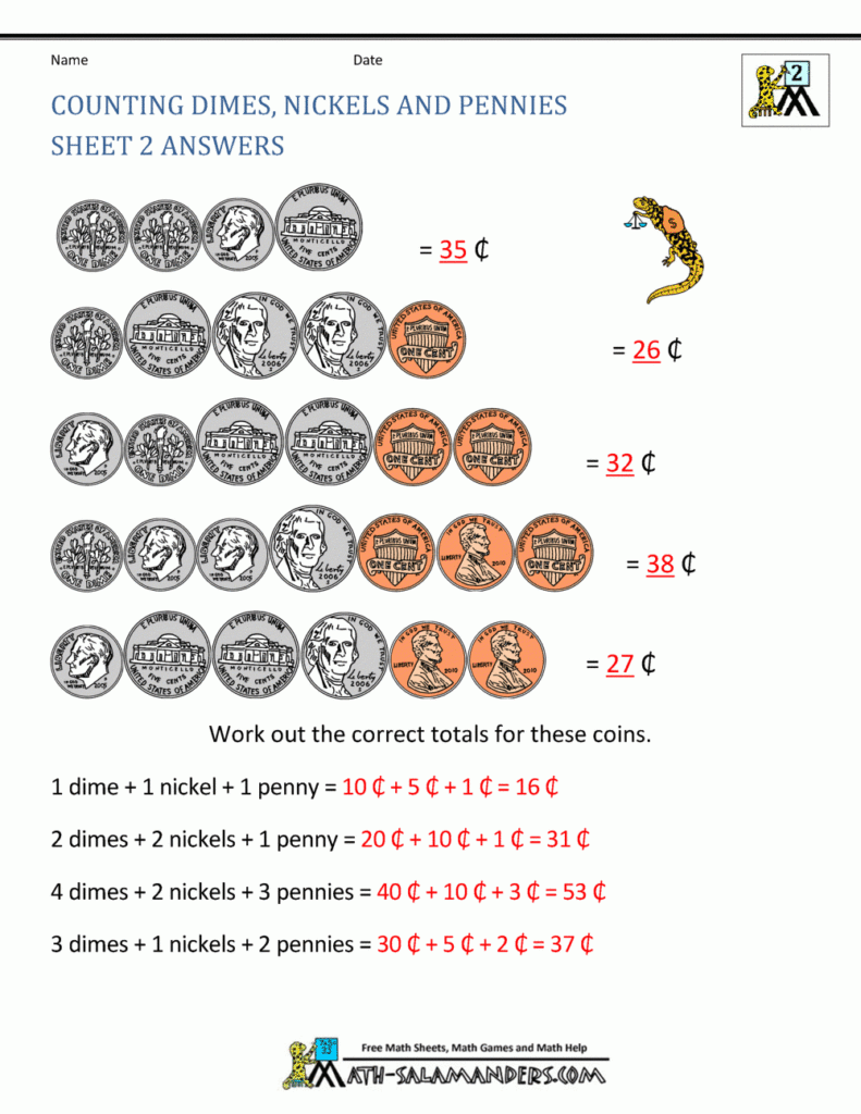 Counting Coins Practice For 3rd Grade Counting Money Math Worksheets 