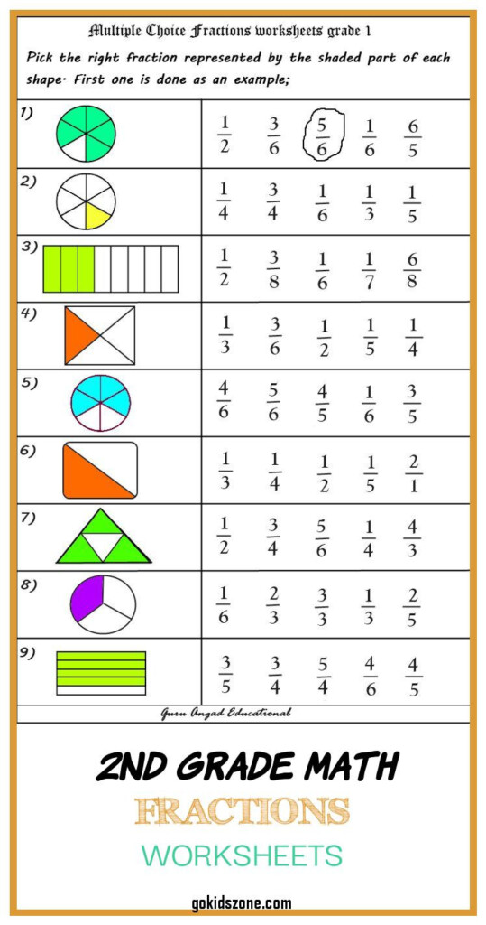 Fractions Worksheets Grade 2 I Maths Key2practice Workbooks 2nd Grade 