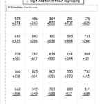 Free Math Worksheets 2nd Grade Addition And Subtraction Times Tables