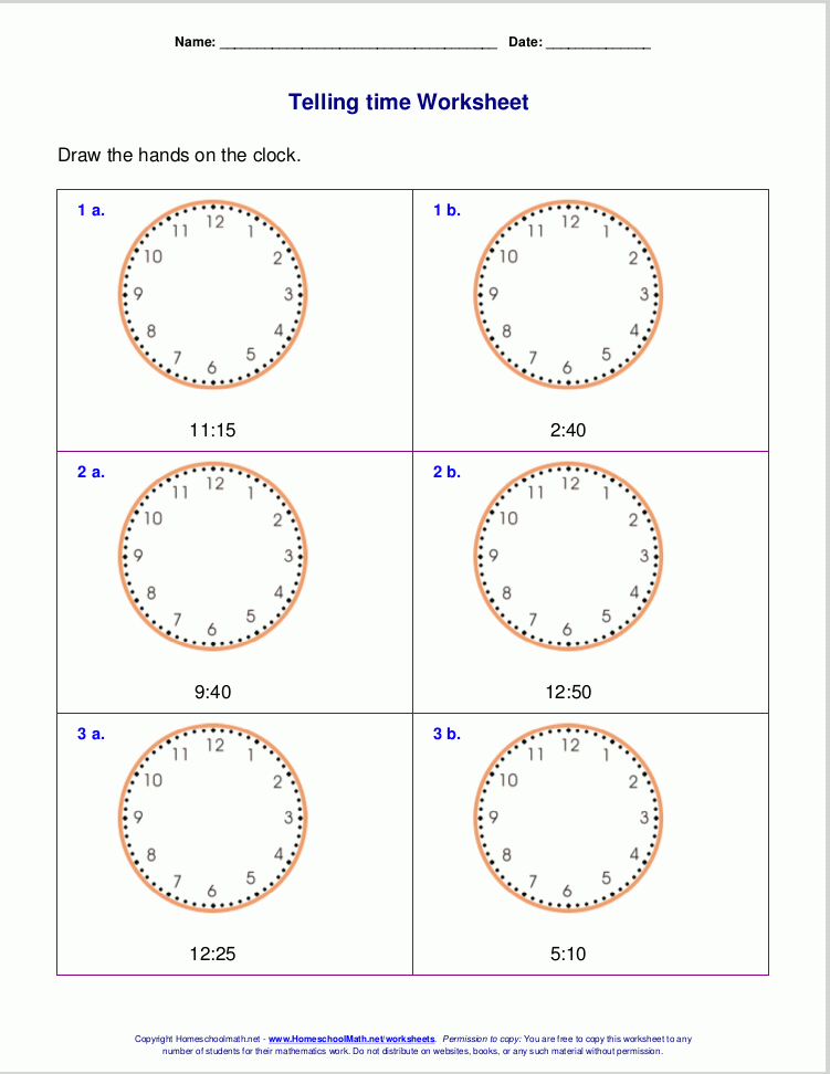 Free Printable Clock Worksheets 2nd Grade 2 Zac Sheet