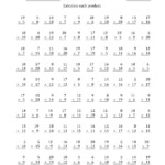 Free Printable Multiplication Second Grade Math Worksheets Vegan