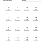 Free Printable Subtraction Worksheet For Second Grade