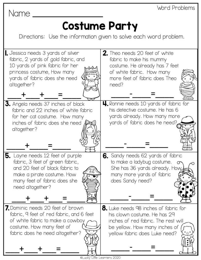 Fun Math Worksheets For 2nd Graders