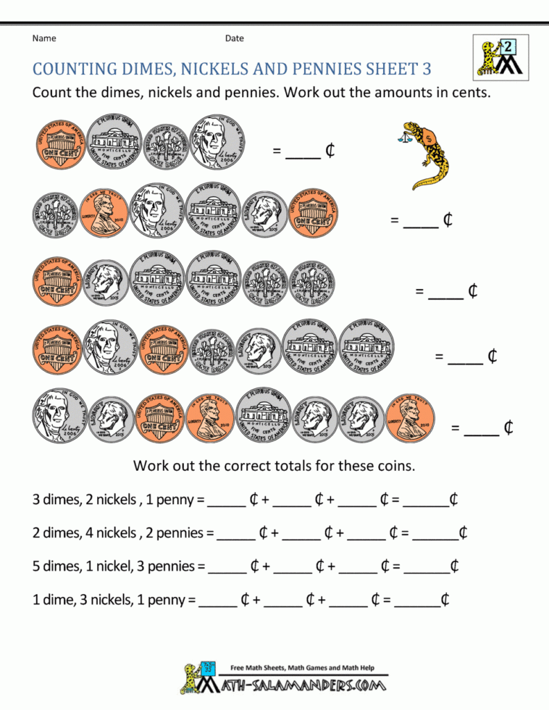 Grade 2 Counting Money Worksheets Free Printable K5 Learning Money 