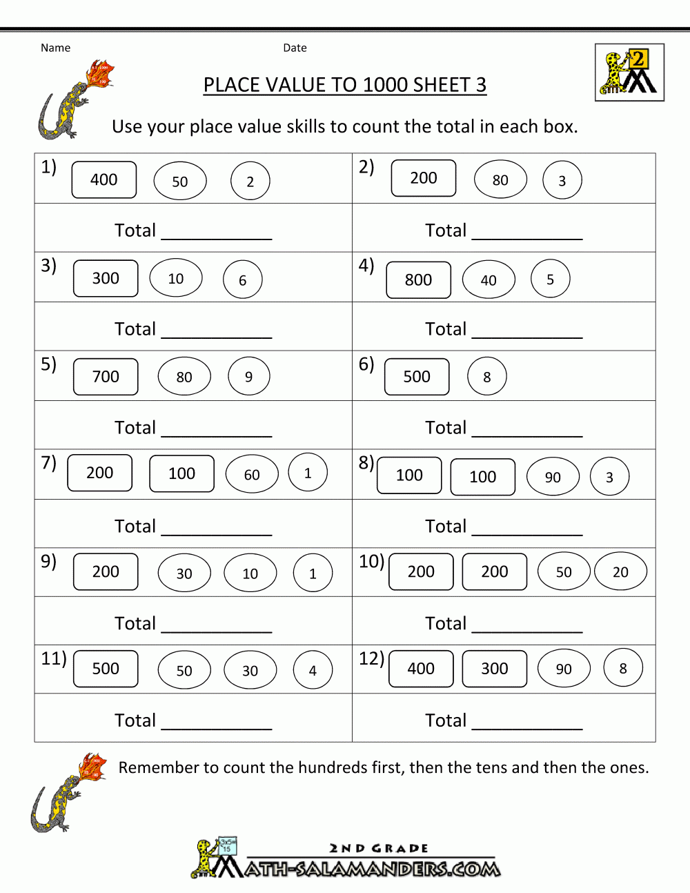 Grade 2 Place Value And Rounding Worksheets Free Printable K5 Learning 