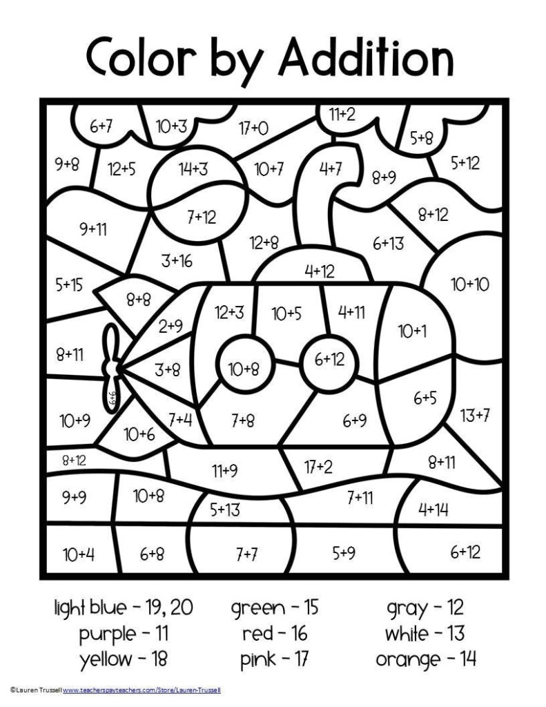 Math Coloring Pages 2nd Grade At Getcoloringscom Free Subtraction 