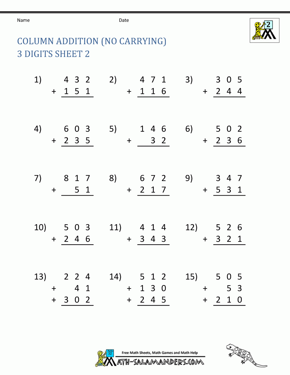 Math Worksheets Addition With Regrouping 2nd Grade