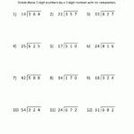 Printable Division Worksheets For Grade 4 6 Free Downloads Long