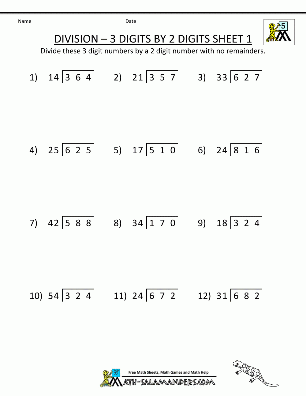 Printable Division Worksheets For Grade 4 6 Free Downloads Long 