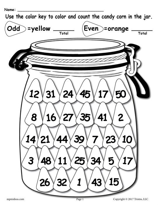 Printable Fall Themed Odd And Even Worksheet 2nd Grade Math