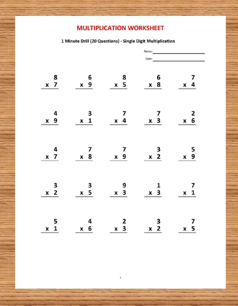 Printable Multiplication Worksheets Grade 5 Printablemultiplicationcom 