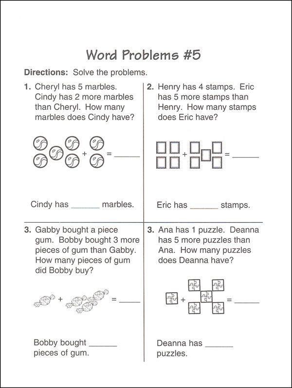 Second Grade Math Problem Solving Worksheets