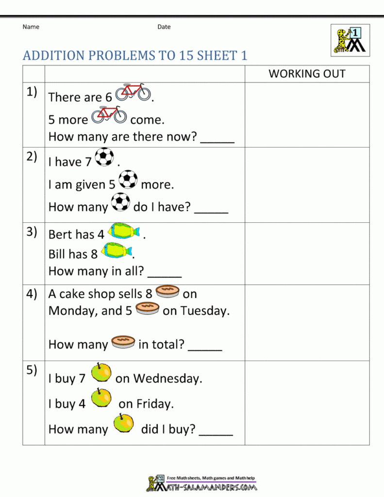 Simple Math Word Problems Hromprod