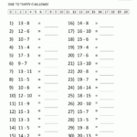 Subtraction Facts To 20