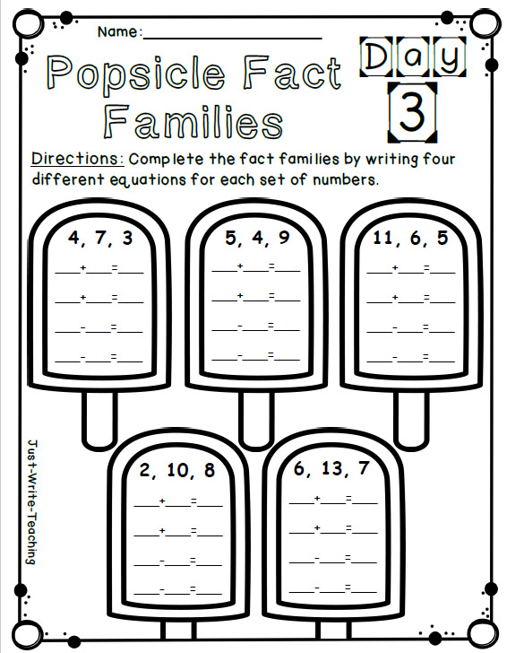 Summer Math Packet First Grade Review Made By Teachers