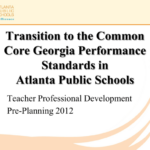 Transition To The Common Core Georgia