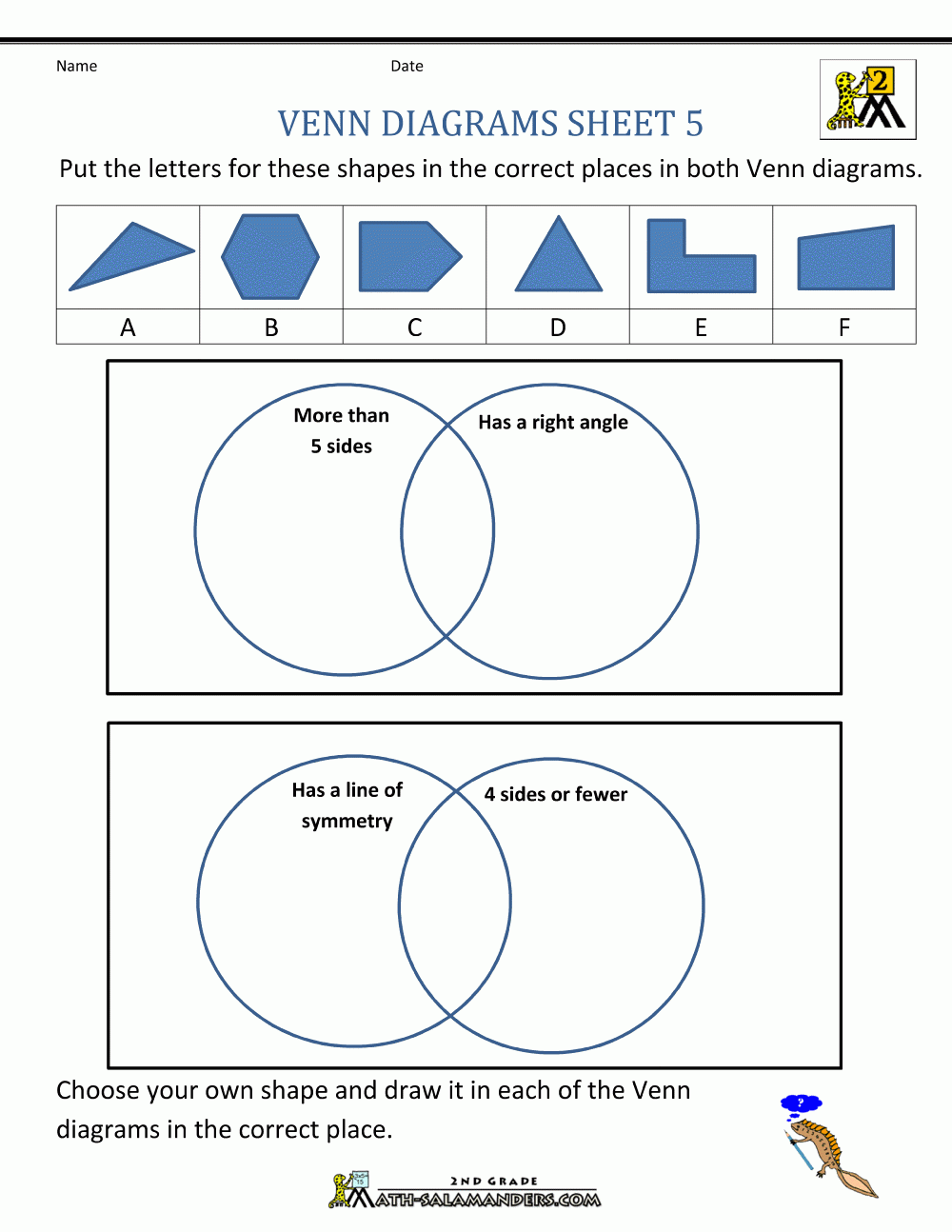 Venn Diagram Worksheets