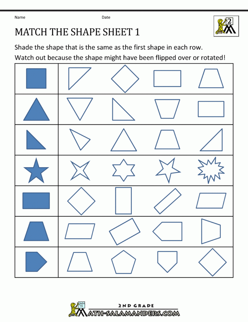 Visual Perceptual Activity Geometry Worksheets Shapes Worksheets 