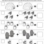 Winter Themed Addition With Pictures Math Worksheet Winter Math